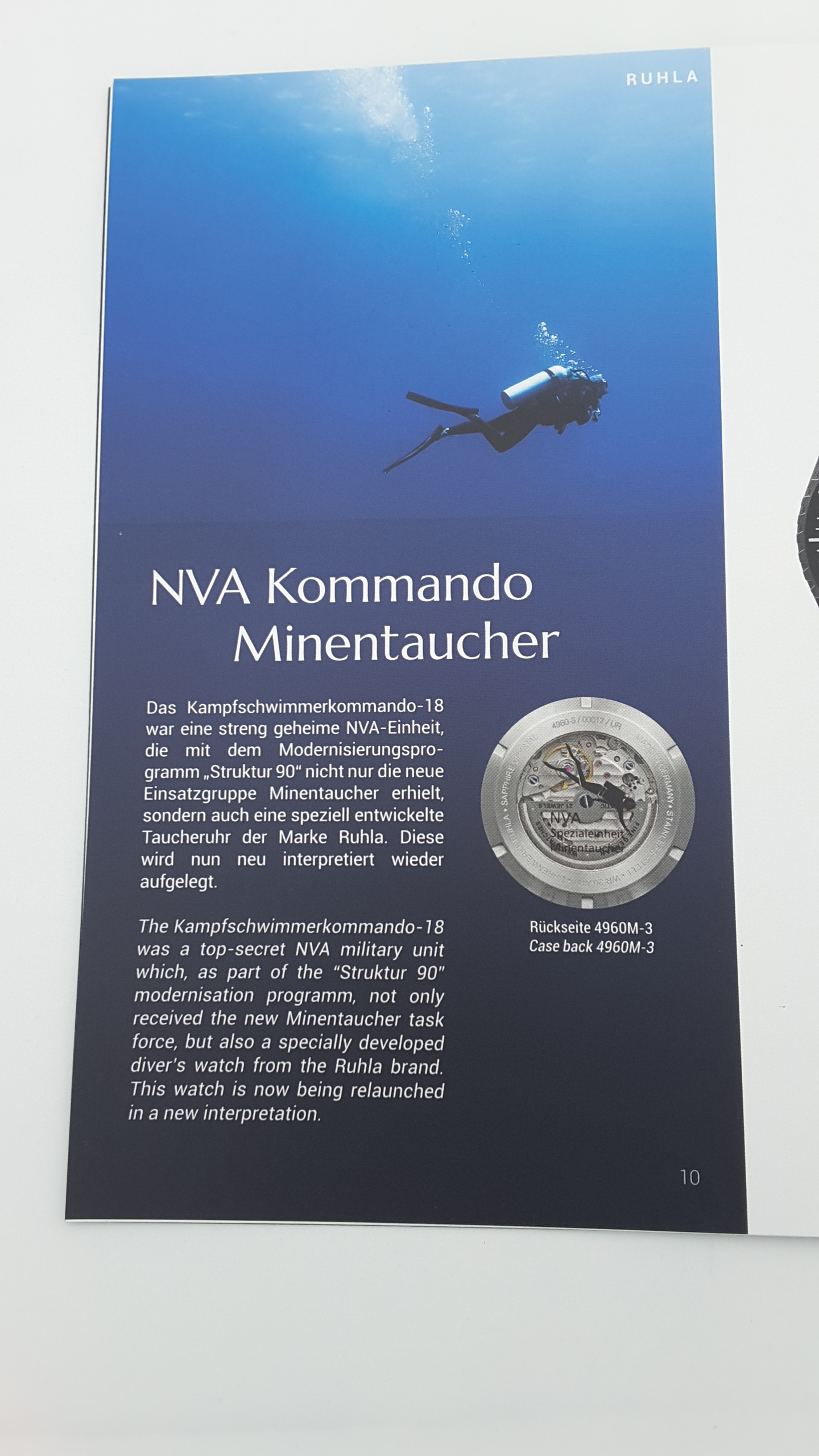 Ruhla 1929 4960M-2 NVA Kommando Minentaucher Automatik – Bild 5