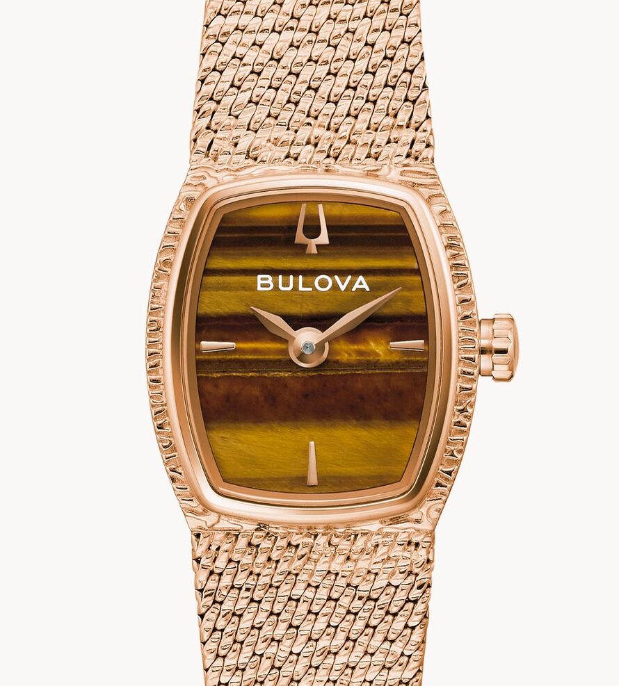 Bulova 97L185 "Goddess of Time" Quarz Tigeraugezifferblatt