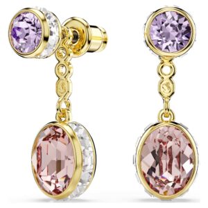Swarowski5738478 Chroma Drop-Ohrhänger Verschiedene Schliffe, Mehrfarbig, 18K Goldbeschichtet