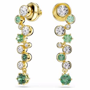 Swarowski 5732248 Constella Drop-Ohrhänger Verschiedene Schliffe, Grün, 18K Goldbeschichtet