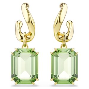 Swarovsko 5756151 Millenia Drop-Ohrhänger Oktagon-Schliff, Grün, 18K goldbeschichtet