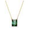 Swarowski 5677141 Stilla Anhänger Rechteckschliff, Grün, 18K Goldbeschichtet