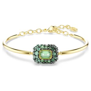 Swarowski 5758457 Sublima Armreif Oktagon-Schliff, Grün, 18K goldbeschichtet