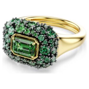 Swarowski 5759920 Sublima Cocktailring Oktagon-Schliff, Grün, 18K goldbeschichtet